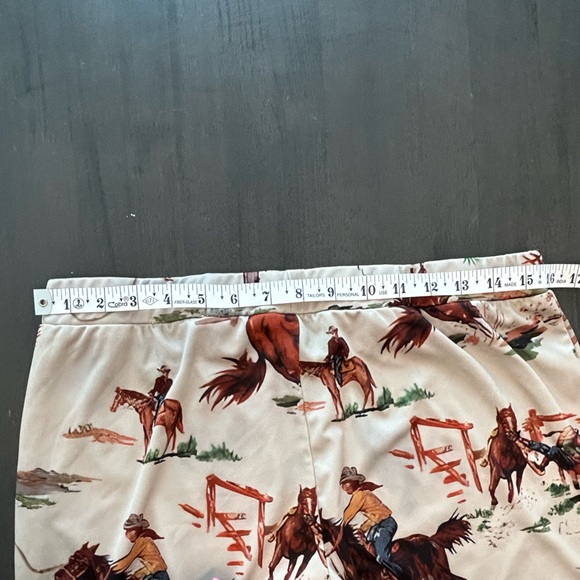 High waisted cowboy western horse ranch equestrian flared statement leggings 2XL - Picture 9 of 10